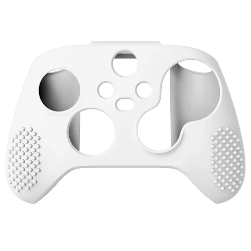 Vista 8 de eXtremeRate PlayVital White 3D Studded Edition Anti-slip Silicone Cover Skin for Xbox Series XS Controller, Soft Rubber Case Protector for Xbox Core
