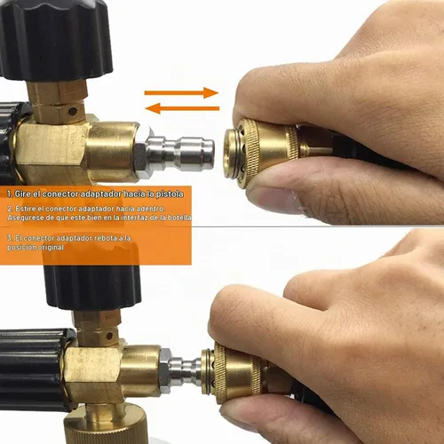 Vista 6 de 2 piezas de 1/4 pulgadas NPT macho lavadora a presión conexión rápida