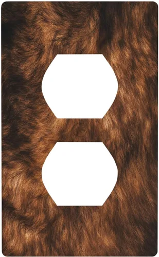 Vista 25 de Placa de interruptor de luz con estampado de leopardo de 1 banda, placa de pared basculante individual, placa decorativa eléctrica GFCI