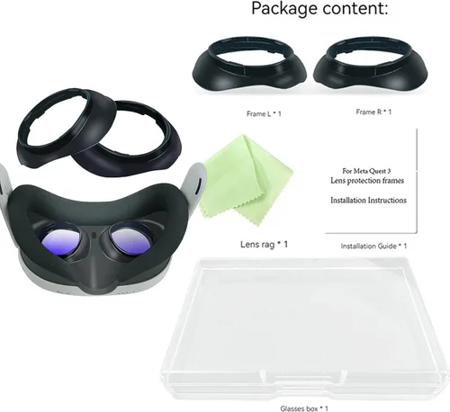 Vista 7 de Lens Protector Accessories Glasses Spacer Anti-Scratch Ring Prevent Myopia Glasses from Scratching Compatible with OculusMeta Quest3