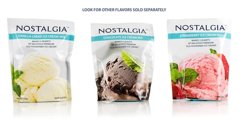 Vista 7 de Nostalgia ICP825VAN8PK Mezcla de helado de crema de vainilla premium, paquete de 8 onzas, hace 16 cuartos de galón en total