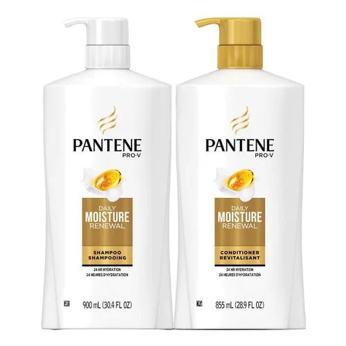 Pantene Pro-V Daily Moisture Renewal, 30.4 onzas líquidas (30.4 fl oz) champú y 28.9 onzas líquidas (28.9 fl oz) juego de acondicionador
