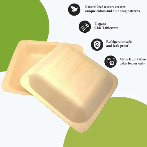 Vista 7 de Perfect Stix Perfectware - Platos rectangulares desechables de madera de 5 a 50 quilates, 5 pulgadas (paquete de 50)