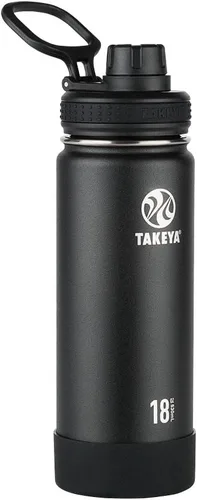 Vista 55 de Takeya Actives Botella de agua con tapa de boquilla, botella con doble aislamiento de acero inoxidable, apta para lavavajillas y sin BPA, botella 24