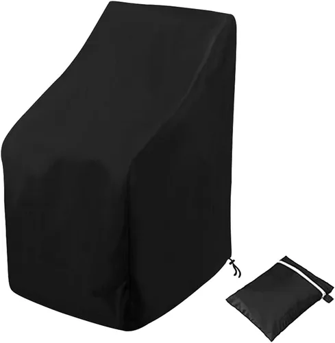 Funda para Silla Apilable de Exterior Impermeable, Uranshin Fundas para Muebles de Patio Exterior Sillas Apiladas 210D, Fundas para Sillas de