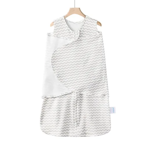 Vista 11 de Manta para arrullo para bebés niña y niño, saco para dormir para recién nacidos, manta de transición de 100% algodón, ajustable en 3 direcciones