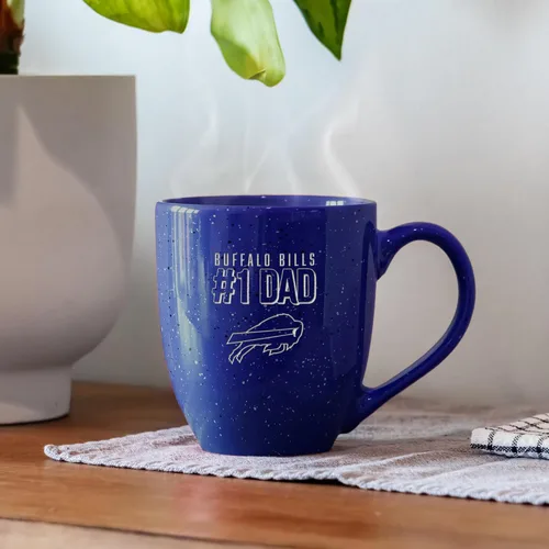 Vista 2 de Rico Industries NFL Football #1 Dad 16 oz Team Color Laser Engraved Ceramic Coffee Mug