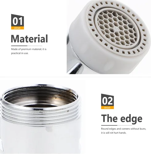 Vista 5 de DOITOOL Extensor de grifo giratorio 1080 con doble salida de agua, accesorio de brazo de robot ajustable para cocina y baño, aireador de grifo