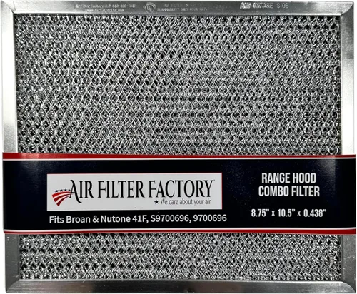Air Filter Factory Repuesto para 41F, 97007696, 97005687 Broan Nutone Campana Extractora Grasa Malla Carbón Vegetal Carbono Combo - Tamaño del