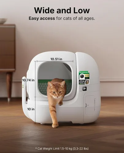 Vista 2 de PETKIT 2025 Purobot Max Pro 2 Caja de Arena para Gatos Autolimpiante con Cámara AI, Apertura Extra Grande Lente Gran Angular 210° Reconocimiento