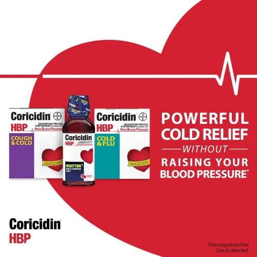 Vista 6 de Coricidin HBP Tabletas para resfriado y gripe, 20 unidades (paquete de 3)