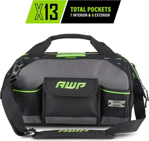 Vista 2 de Bolsas de herramientas AWP, bolsa de herramientas premium, negra, bolsa de herramientas duradera, para profesionales y contratistas