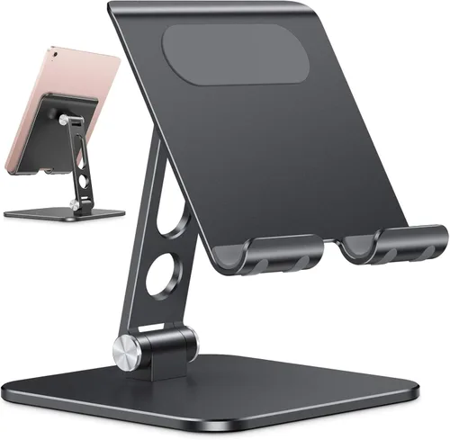 OMOTON Soporte ajustable mejorado para tableta, soporte portátil plegable de alta resistencia, artículos esenciales de viaje para iPad Pro/Air/Mini,