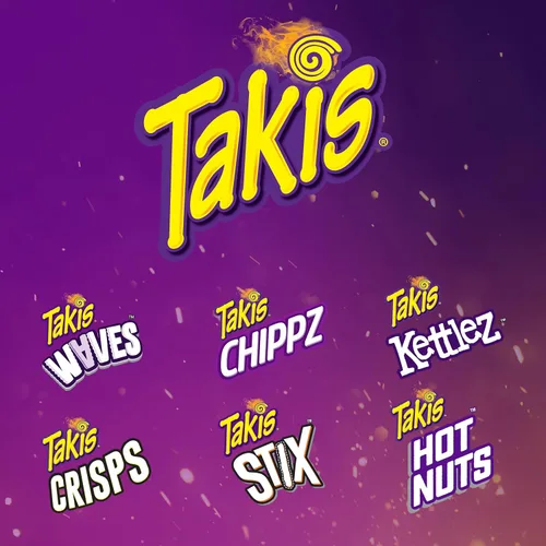 Vista 8 de Takis Fuego Mini 25 piezas / 1.23 oz Paquete múltiple de tamaño bocado, nachos de tortilla enrollada extremadamente picante con sabor a pimiento