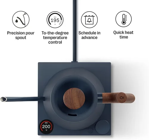 Vista 2 de Fellow Stagg EKG Pro - Hervidor eléctrico de cuello de cisne para café y té, calentamiento rápido, control preciso de temperatura, programación