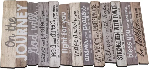 Vista 4 de Lighthouse Christian Products On The Journey God Will - Pallet rústico apilado de madera de 8.5 x 16.5 pulgadas