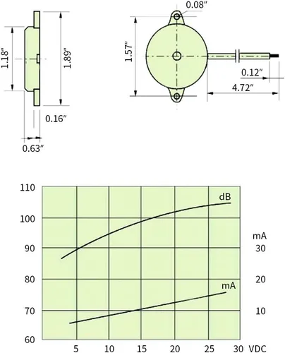 Vista 4 de 3PCS DC 3-24V 90dB Zumbador electrónico piezoeléctrico activo Piezo tono de alarma timbre sonido continuo (negro) SFM-27-W
