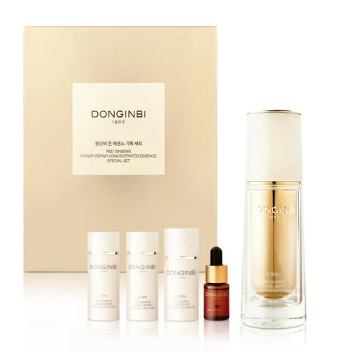 Donginbi Red Ginseng - Esencia concentrada de reparación de energía (1.69 onzas) - Esencia de ginseng rojo coreano con colágeno, tóner hidratante,