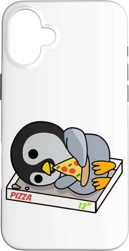 Vista 23 de Cute Lazy Penguin Eating Pizza Funny Pizza Lovers Gift Case for iPhone 17