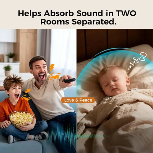 Vista 4 de TO-TH 12 Pack Acoustic Wall Panels 11.8×15.7×0.35 Inches Self-Adhesive Soundproof Panel Decorative Acoustical Sound Absorbing Panels for Home