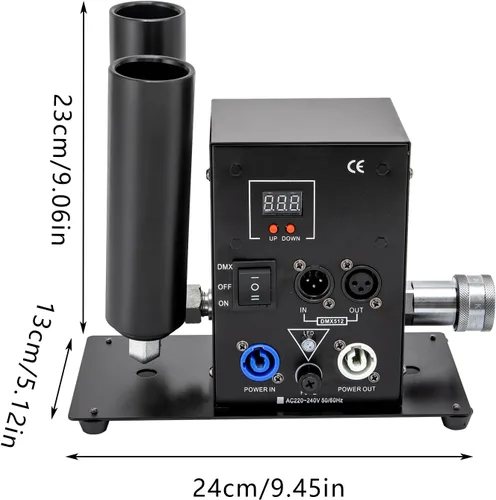 Vista 7 de Máquina de humo, máquina de niebla con modo de control doble, luz indicadora y pantalla, perfecta para bodas, Halloween, fiestas y efectos