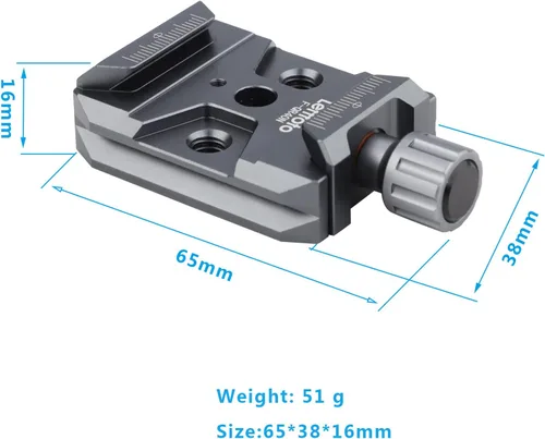 Vista 4 de Abrazadera de liberación rápida, base QR, abrazaderas de montaje para cámara Arca-Swiss estándar compatible con DJI Ronin S 2/3/3-pro/c2 cardán