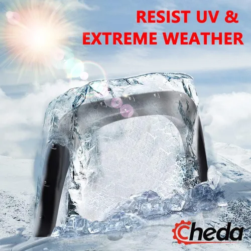 Vista 7 de CHEDA Guardabarros estilo remache de bolsillo compatible con VW Tiguan 2012-2017 atornillado negro texturizado cubierta de rueda de camión