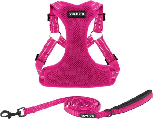Vista 23 de Best Pet Supplies Voyager - Arnés ajustable, transpirable, antitirones, para perros pequeños, medianos y grandes, para caminar, trotar, fácil