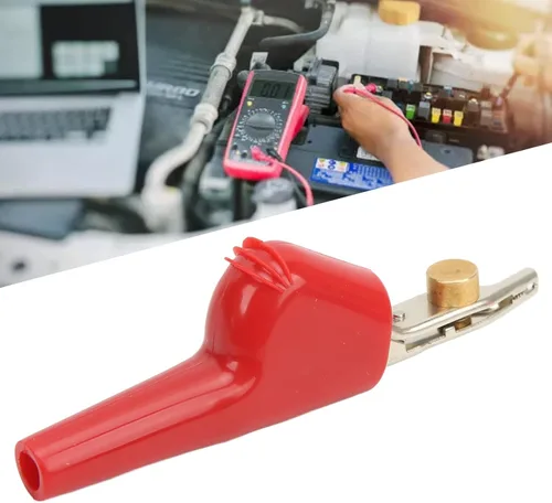 Vista 5 de Pinzas de cocodrilo de metal, abrazadera de clip de cocodrilo para conector surtido, abrazadera de batería eléctrica con aguja, pinzas de cocodrilo