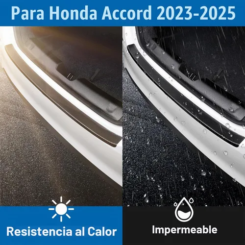 Vista 3 de Protector de parachoques trasero para Honda Accord 2023-2025, fibra