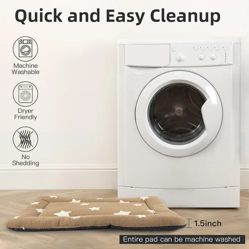 Vista 3 de Mora Pets Cama de Gato para Gatos de Interior Almohadilla Lavable para Jaula de Perro Bonita Alfombrilla de Cama de Perro con Estrella para Perros