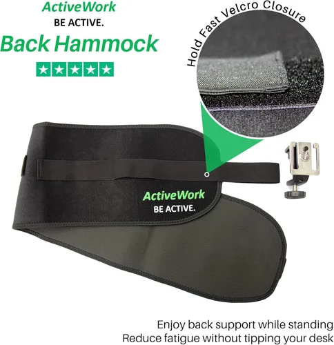 Vista 3 de Sistema de hamaca de espalda – Cinturón de soporte lumbar para usuarios de escritorio de pie – Ergonómico, cómodo, alivio del dolor de espalda baja