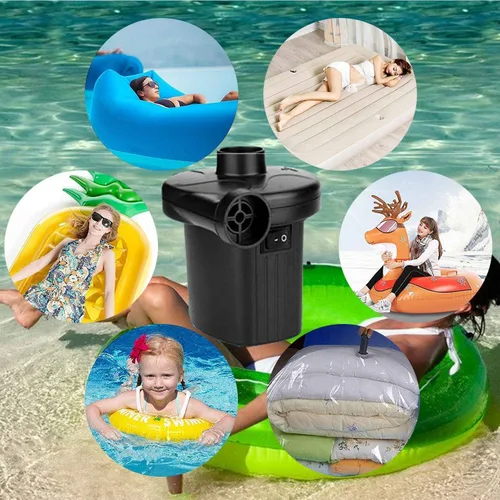 Vista 6 de Bomba de aire para colchón inflable, cama de balsa de piscina, juguete de barco, llenado rápido, para campamento al aire libre, cojines inflables