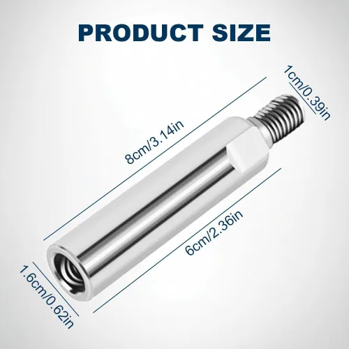 Vista 2 de Barra de Extensión para Amoladora Angular, 2024 NUEVO Adaptador de Máquina de Pulido con Rosca M10, Extensión para Amoladora Angular