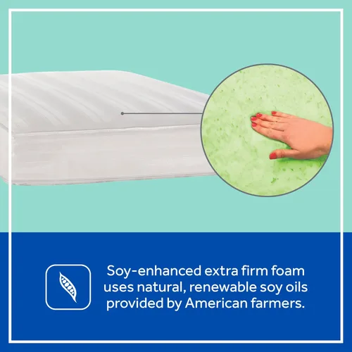 Vista 7 de Soja Sealy de espuma para el niño / pequeño colchón de cuna, espuma hipoalergénica de soja, firma adicional, cubierta impermeable durable, ligera