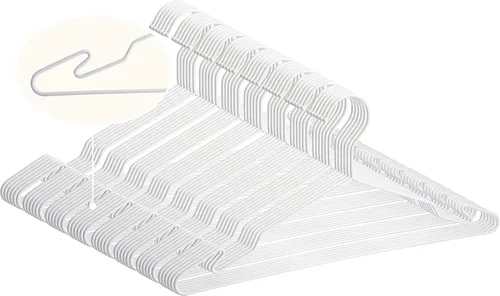 Vista 10 de Lujoso juego de perchas de metal resistente con diseño único de gancho, perchas duraderas y resistentes para abrigos, 4mm de grosor, soporta 25