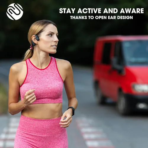 Vista 4 de FlowMotion M1 Auriculares de natación de oreja abierta Bluetooth Auriculares de conducción ósea, reproductor de MP3 de 32 GB, impermeable IP68