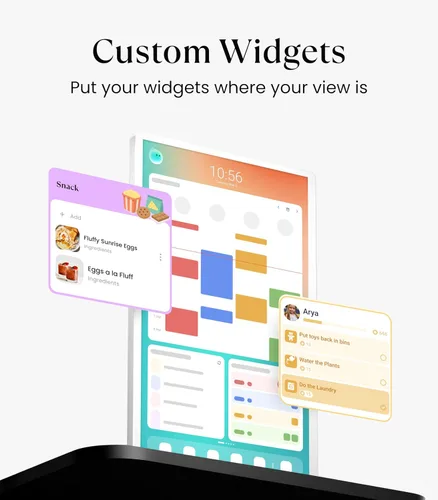 Vista 4 de Cozyla Calendario Digital+ 2: Planificador de Pared de 32 Pulgadas con Pantalla Táctil, Tabla de Tareas, Tablero Personalizable, Calendario