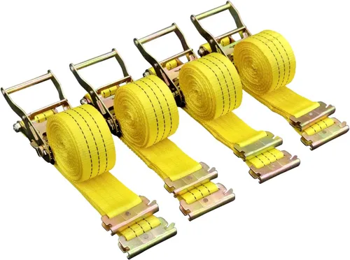 E-Track Correas de amarre de trinquete, 2 pulgadas x 15 pies, resistencia a la rotura de 4,400 libras, paquete de 4