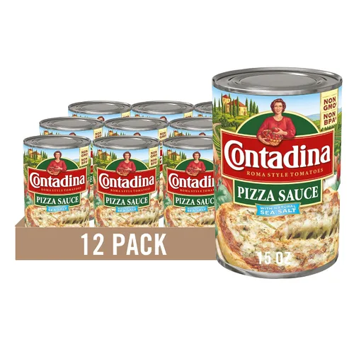 CONTADINA Salsa de pizza enlatada, paquete de 12, lata de 15 onzas