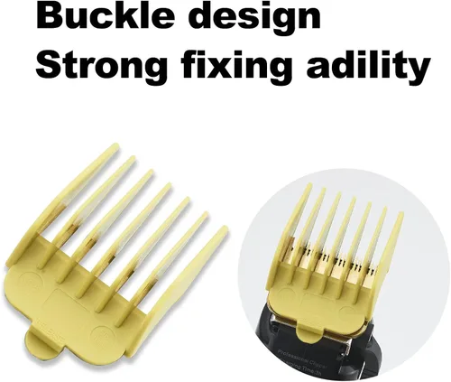 Vista 3 de Peines guía profesionales de cortapelos de 1/16 pulgadas a 1 pulgada (0.059-0.984 in), compatibles con cortadoras/recortadoras profesionales Wahl