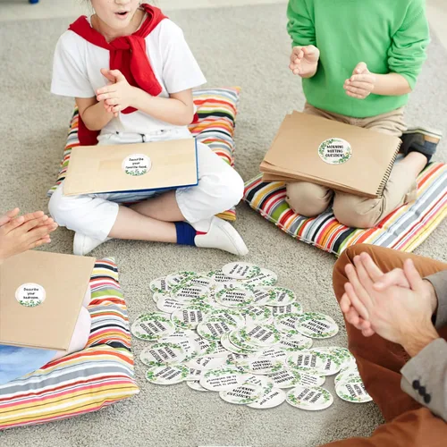 Vista 4 de Outus 50 tarjetas de preguntas con fichas para reuniones matutinas para estudiantes, tarjetas de ideas para preguntas en el aula, tarjetas