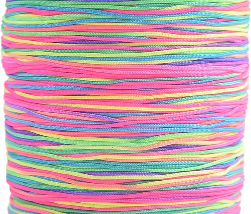 Vista 91 de KONMAY 1 rollo de cuerda de nailon de 150 yardas, trenzado de 0.016 in de nailon Shamballa Macramé/cordón de cuentas, cordón de nudo chino, cuerda