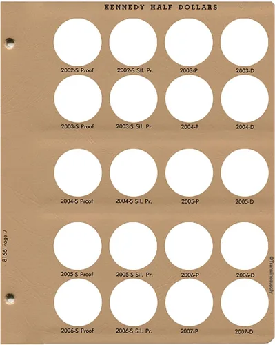 Vista 7 de Dansco US Kennedy Álbum de monedas de medio dólar con prueba 1964 - 2011 #8166