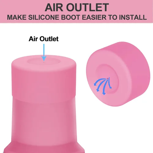 Vista 60 de Affute Funda protectora de silicona para Stanley Quencher H2.0 40 30 20 oz & IceFlow Flip 30 20 oz, sin BPA, antiruido y antiarañazos, protector