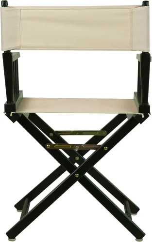 Vista 3 de Casual Home - Silla de director de 18 in, marco negro, lona color trigo
