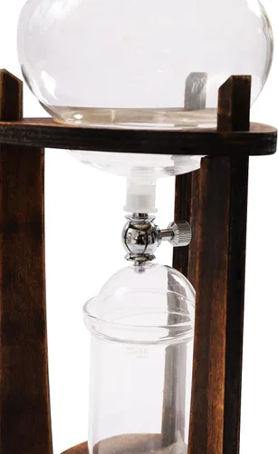Vista 4 de Torre de goteo de café helado de 20.3 fl oz/20.29 onzas de capacidad, olla compartida de café frío, cafetera de 6 a 8 tazas, máquina de café helado