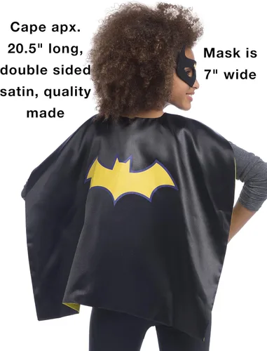 Vista 4 de Rubie's Juego de capas de superhéroes con licencia oficial de DC Comics, surtido de 4 capas, 2 máscaras y 2 diademas, talla única