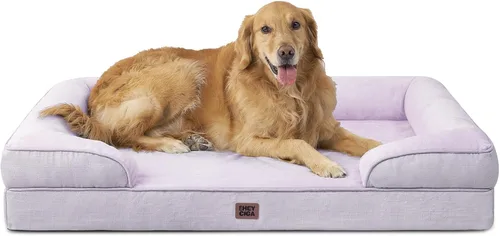 Vista 111 de EHEYCIGA – Cama ortopédica impermeable para perros pequeños, de espuma viscoelástica tipo caja de huevos, con bordes elevados y base antideslizante