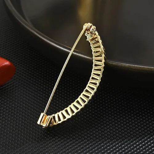 Vista 4 de Broche elegante para mujer, diseño vintage, dorado, floral, para mujer, disfraz de dama